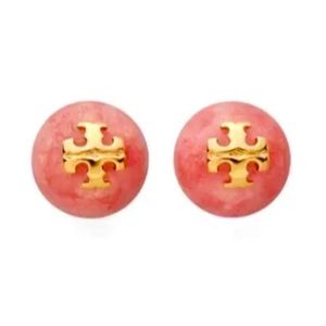 TORY BURCH • Semiprecious Stone Pink Evie Earrings